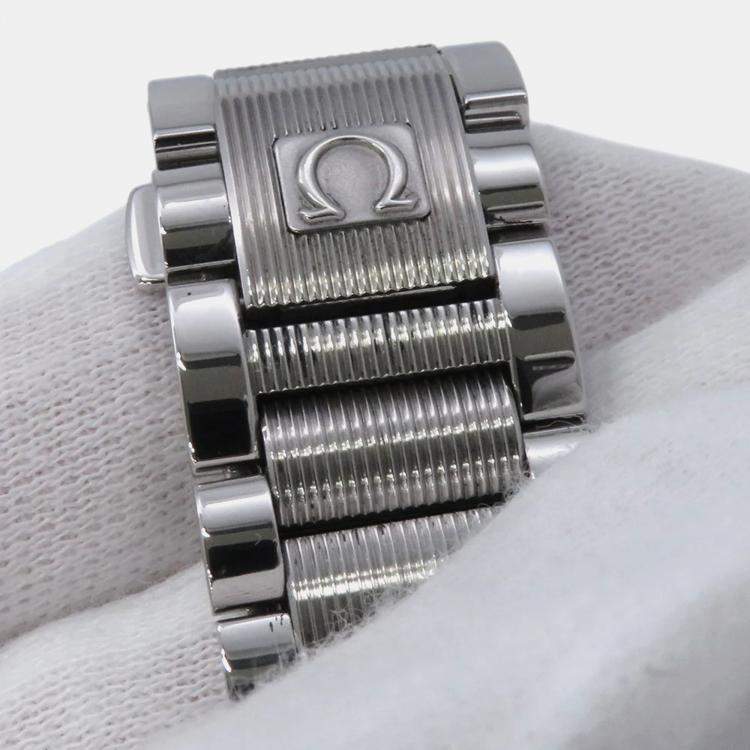 Pre Owned ساعة يد رجالية أوميغا سبيدماستر 3539.31 أوتوماتيك ستانلس ستيل أبيض 39 مم