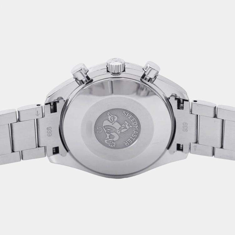 Pre Owned ساعة يد رجالية أوميغا سبيدماستر 3539.31 أوتوماتيك ستانلس ستيل أبيض 39 مم