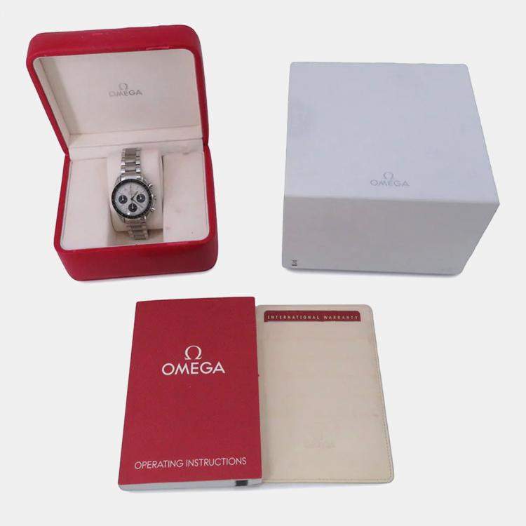 Pre Owned ساعة يد رجالية أوميغا سبيدماستر 3539.31 أوتوماتيك ستانلس ستيل أبيض 39 مم