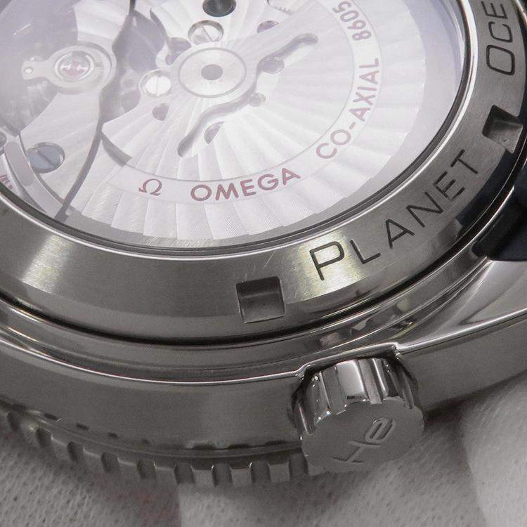 Pre Owned Omega Seamaster Planet Ocean 232.92.44.22.03.001 Automatic Blue Titanium Men's Wristwatch 43.5 mm