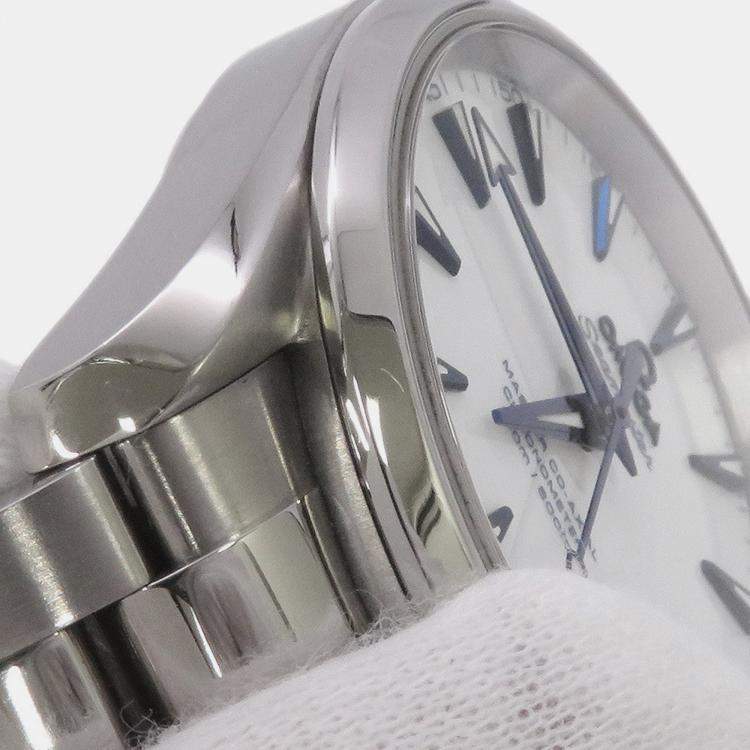 Pre Owned Omega Seamaster Aqua Terra 231.90.39.21.04.001 Automatic White Titanium Men's Wristwatch 38.5 mm