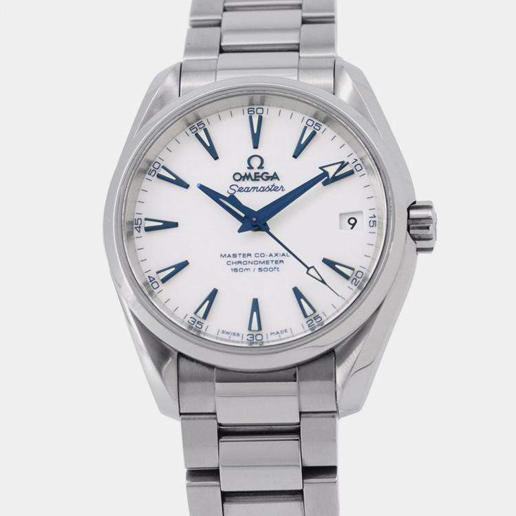 Pre Owned Omega Seamaster Aqua Terra 231.90.39.21.04.001 Automatic White Titanium Men's Wristwatch 38.5 mm