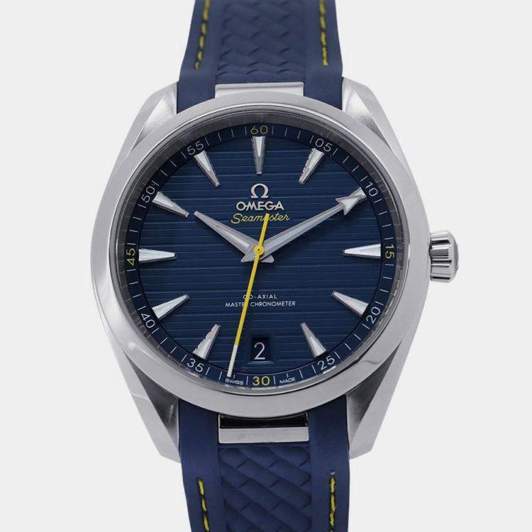 Pre Owned Omega Seamaster Aqua Terra 220.12.41.21.03.009 Automatic Blue Stainless Steel Men's Wristwatch 41 mm