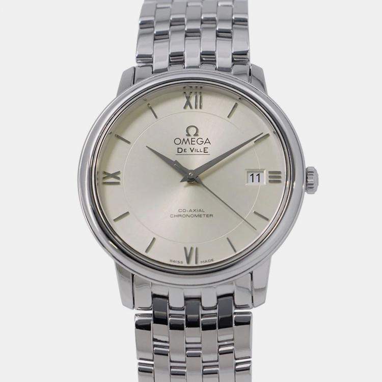 مملوكة مسبقًا Omega De Ville Prestige 424.10.37.20.02.001 Automatic  Silver Stainless Steel Men's Wristwatch 39.5 mm