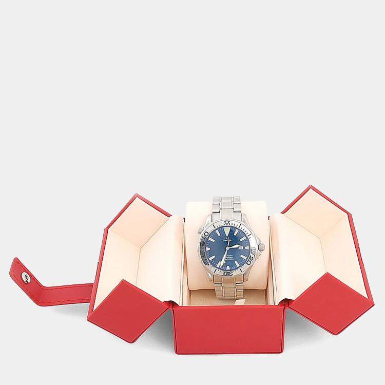 مملوكة مسبقًا Omega Seamaster Diver 300 2265.80 Quartz Blue Stainless Steel Men's Wristwatch 41mm