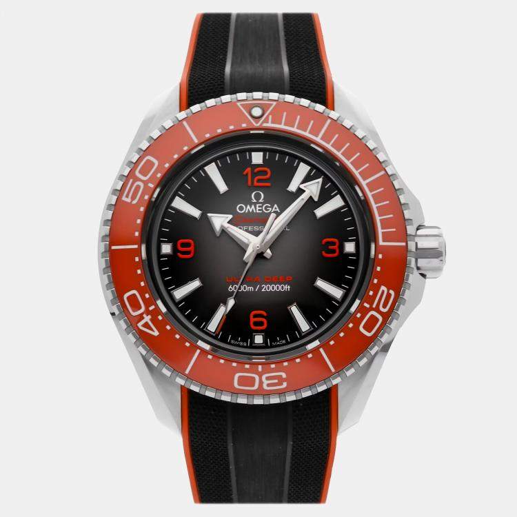 Pre Owned ساعة يد رجالية أوميغا سيماستر بلا نيت أوشن 6000M ألترا ديب 215.32.46.21.06.001 أوتوماتيكية رمادية ستانلس ستيل 45 ملم