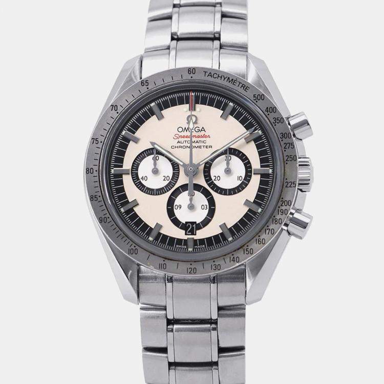Pre Owned Omega Speedmaster Racing 3506.31 Automatic White Stainless Steel Men's Wristwatch 42 mm