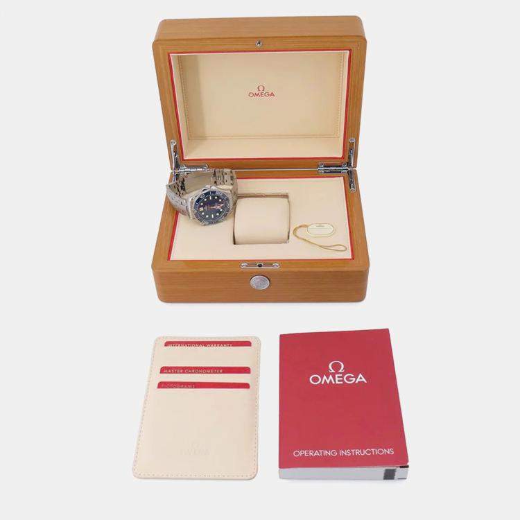 Pre Owned Omega Seamaster 210.30.42.20.03.001 Automatic Blue Stainless Steel Men's Wristwatch 42 mm