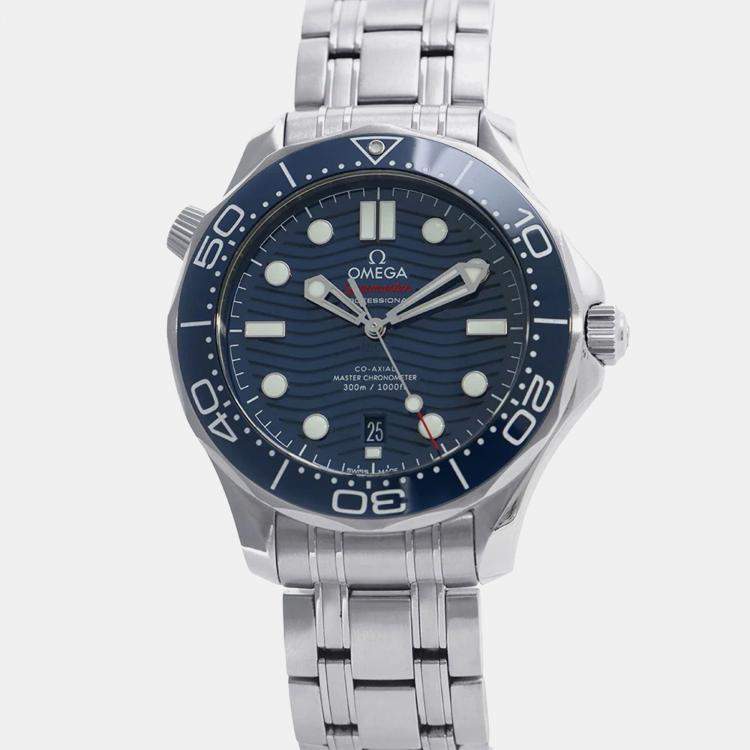 Pre Owned Omega Seamaster 210.30.42.20.03.001 Automatic Blue Stainless Steel Men's Wristwatch 42 mm