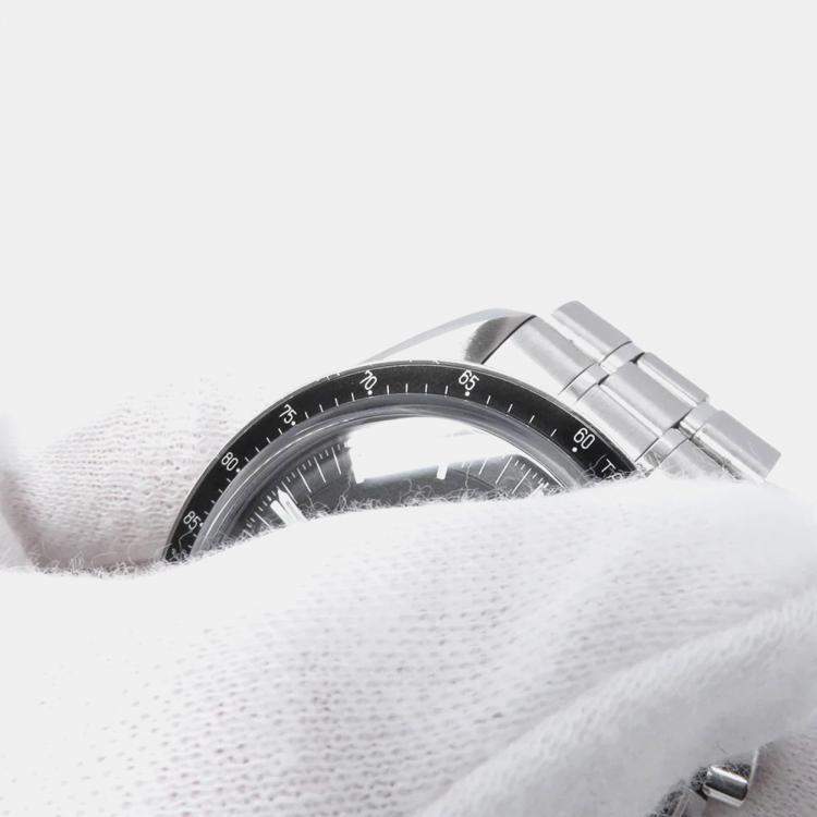 Pre Owned Omega Speedmaster Moonwatch 310.30.42.50.01.002 Manual Winding Black Stainless Steel Men's Wristwatch 42 mm