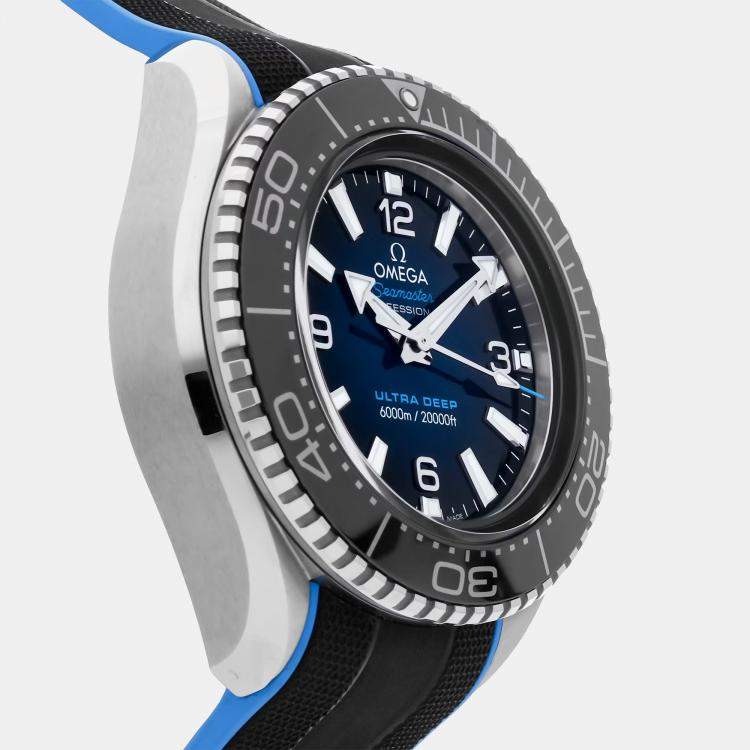 Pre Owned ساعة يد رجالية أوميغا سيماستر بلانيت أوشن 6000 متر ألترا ديب أو-ميغاستيل 215.32.46.21.03.001 مستعملة