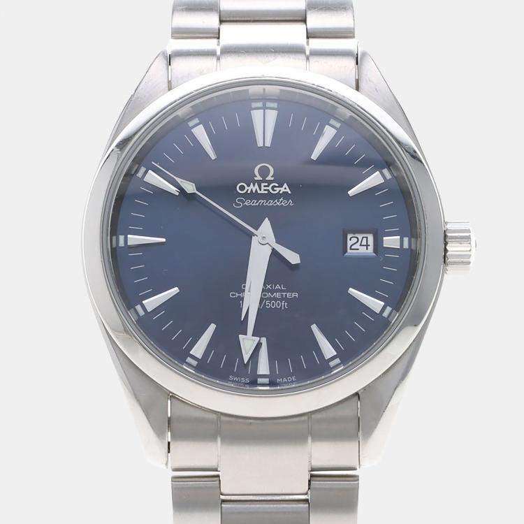 Pre Owned Omega Seamaster Aqua Terra Automatic Stainless Steel Men's Wristwatch 39 mm
