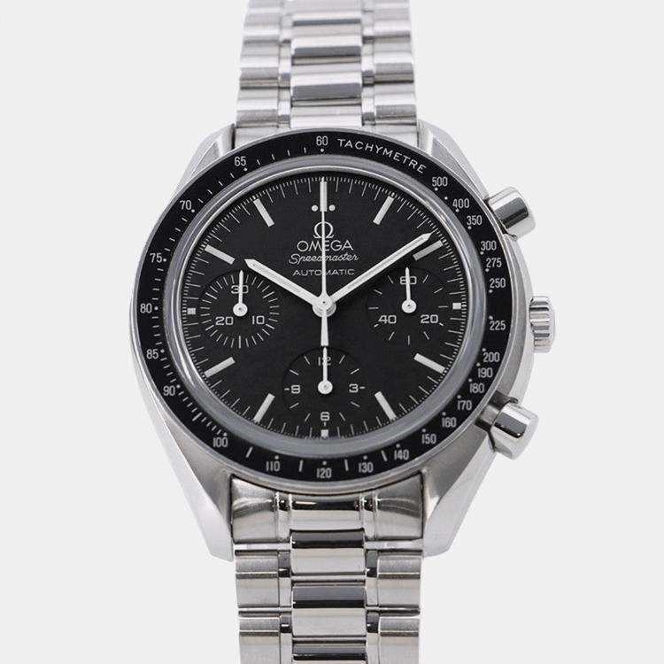 Pre Owned Omega Speedmaster 3539.50 Automatic Black Stainless Steel Men's Wristwatch 39 mm