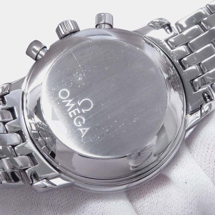 Pre Owned Omega De Ville 4540.31.00 Manual Winding Silver Stainless Steel Men's Wristwatch 36 mm