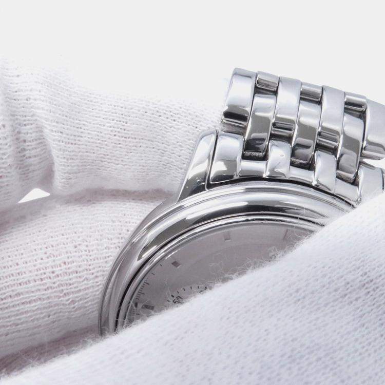 Pre Owned Omega De Ville 4540.31.00 Manual Winding Silver Stainless Steel Men's Wristwatch 36 mm