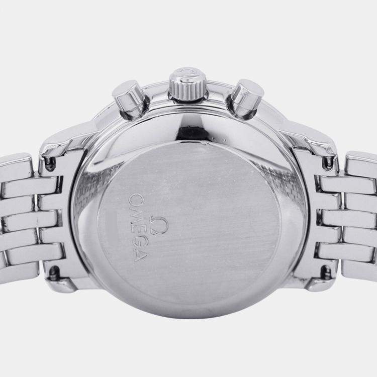 Pre Owned Omega De Ville 4540.31.00 Manual Winding Silver Stainless Steel Men's Wristwatch 36 mm