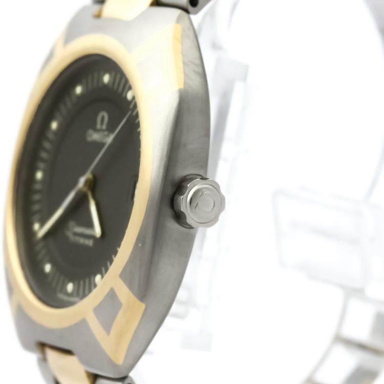 Pre Owned Omega Grey Titanium Seamaster Polaris Men's Wristwatch 31MM
