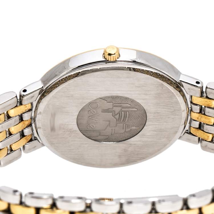 Pre Owned Omega Silver Two-Tone Stainless Steel De Ville 396.2432 Men's Wristwatch 32 mm