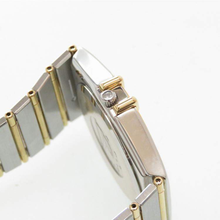 Pre Owned Omega Gold 18K Yellow Gold Stainless Steel Constellation Men's Wristwatch 32MM