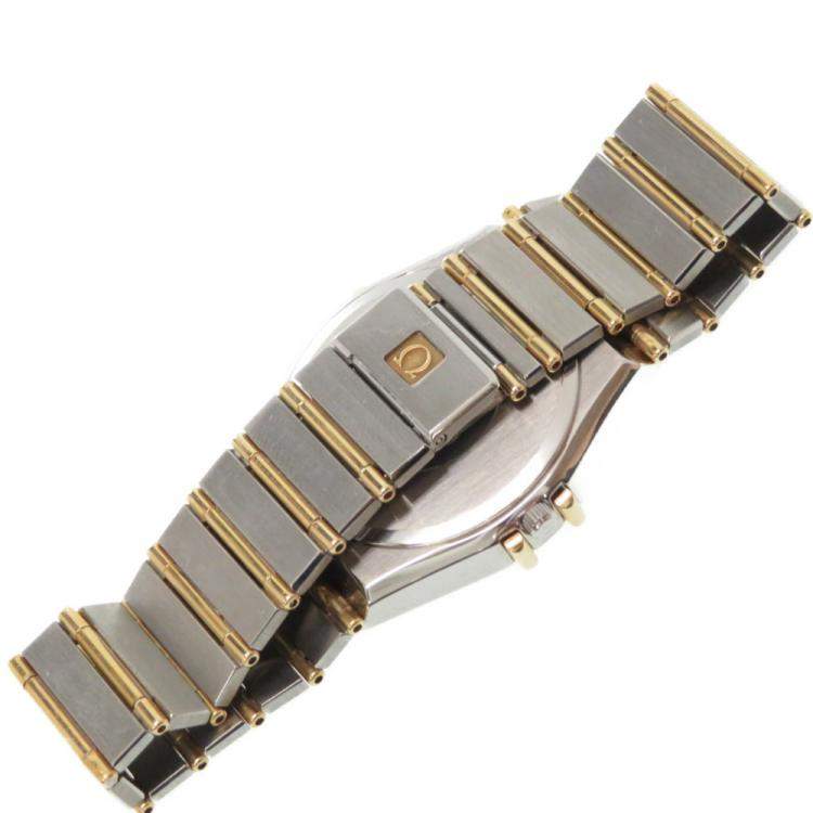 Pre Owned Omega Gold 18K Yellow Gold Stainless Steel Constellation Men's Wristwatch 32MM