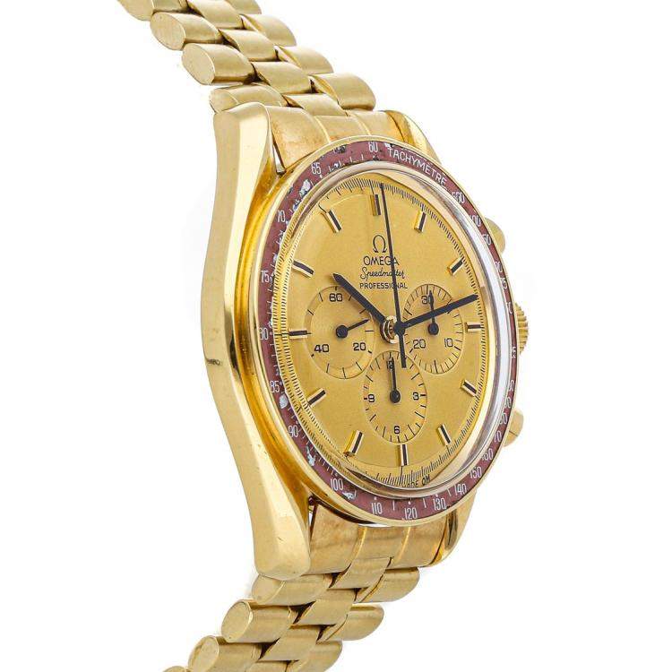 Omega Champagne 18K Yellow Gold 