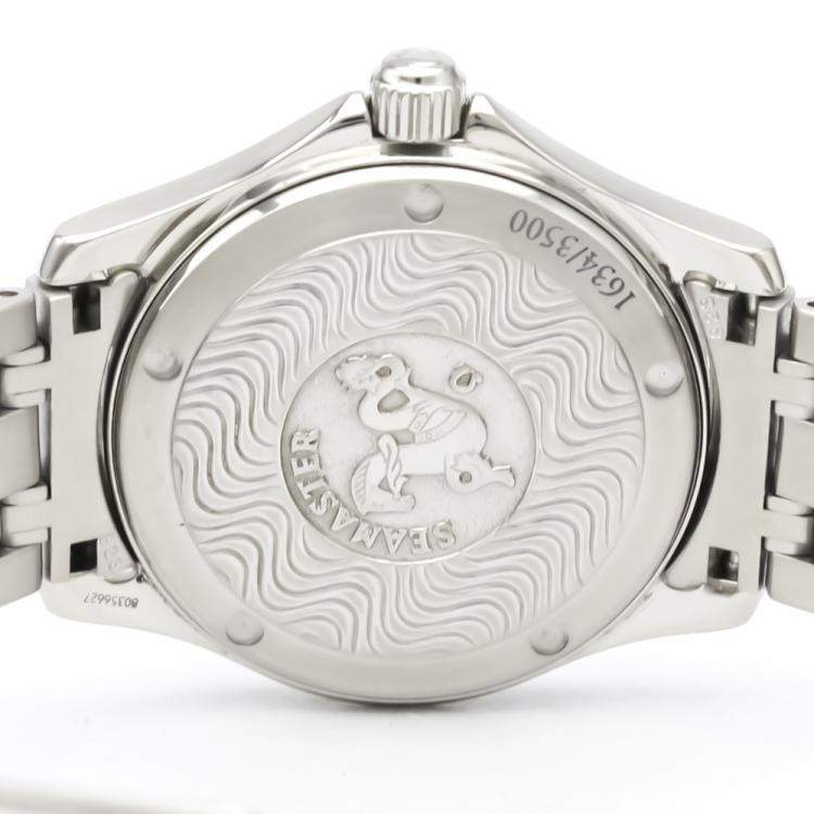 Pre Owned Omega Blue Stainless Steel Seamaster 120M Jacques Mayol Ltd Edition 2508.80 Men's Wristwatch 36 MM