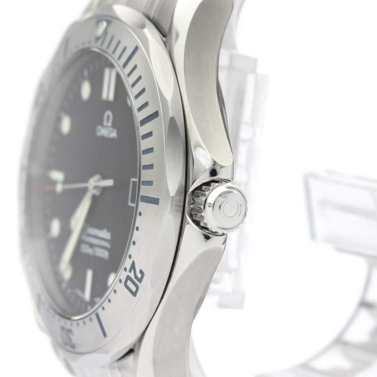 مملوكة مسبقًا Omega Black Stainless Steel Seamaster Professional 300M 2261.50 Men's Wristwatch 41 MM