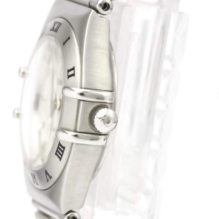 Pre Owned Omega Silver Stainless Steel Constellation Mini 1562.31 Women's Wristwatch 22 MM