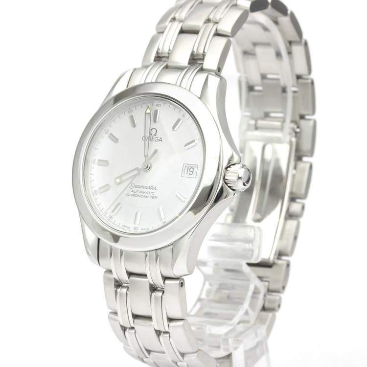 Pre Owned Omega Silver Stainless Steel Seamaster 2501.21 Automatic Men's Wristwatch 36 MM
