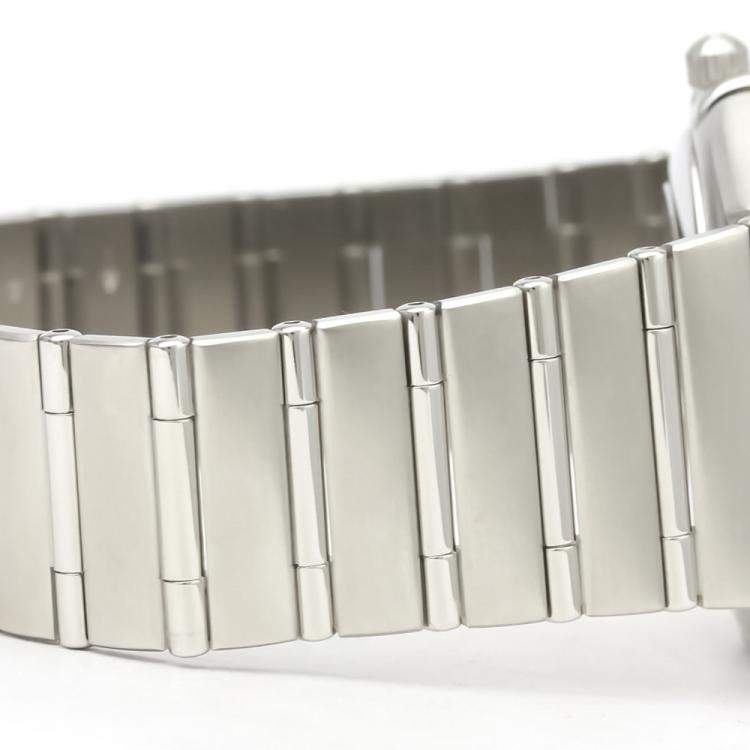 Pre Owned Omega Silver Diamonds Stainless Steel Constellation 1504.35 Men's Wristwatch 40 MM