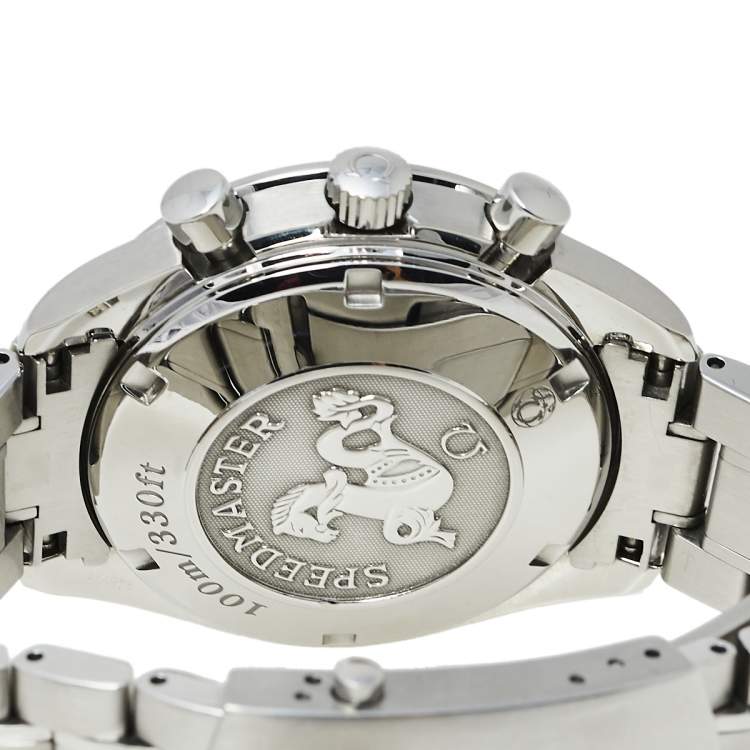 Pre Owned Omega Silver Stainless Steel Speedmaster 178.0068 Automatic Men's Wristwatch 39 mm
