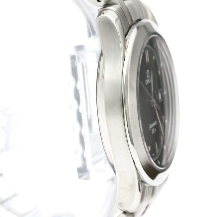 Pre Owned Omega Black Stainless Steel Seamaster 120M Quartz 2511.50 Men's Wristwatch 36 MM