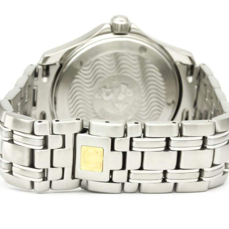 Pre Owned Omega Black Stainless Steel Seamaster 120M Quartz 2511.50 Men's Wristwatch 36 MM