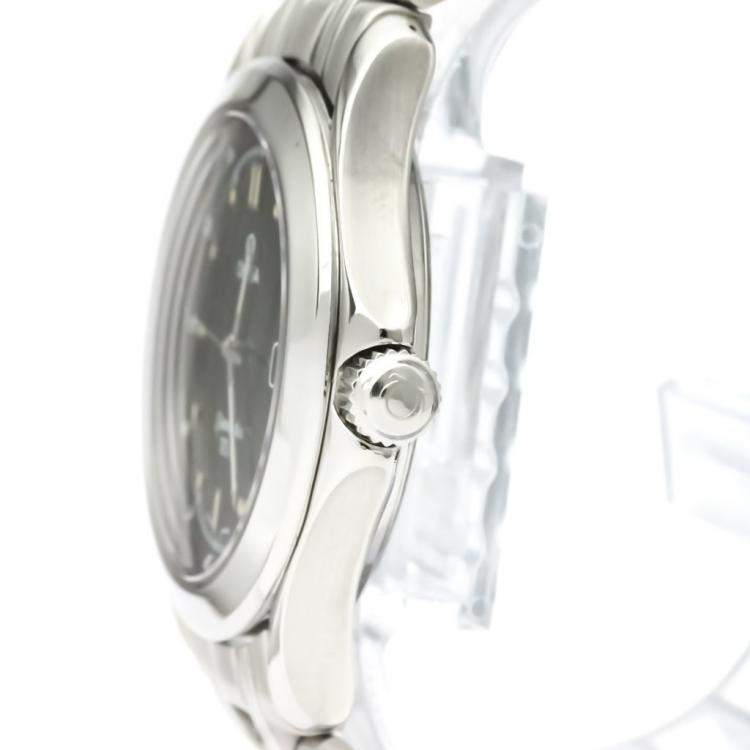 Pre Owned Omega Black Stainless Steel Seamaster 120M Quartz 2511.50 Men's Wristwatch 36 MM