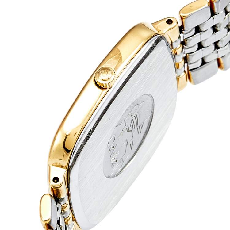 Pre Owned Omega Champagne Two Tone Stainless De Ville 396.1017 Men's Wristwatch 30 mm