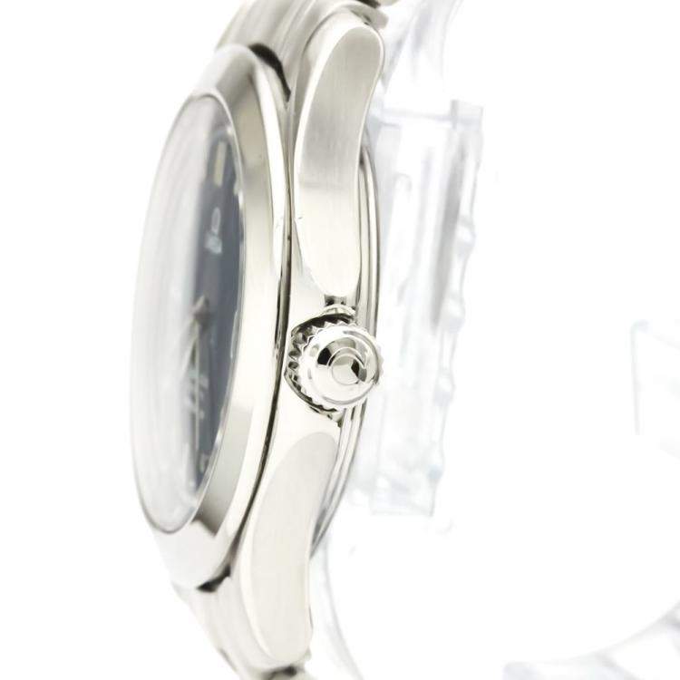 Pre Owned Omega Blue Stainless Steel Seamaster 120M Chronometer Automatic 2501.80 Men's Wristwatch 36 MM