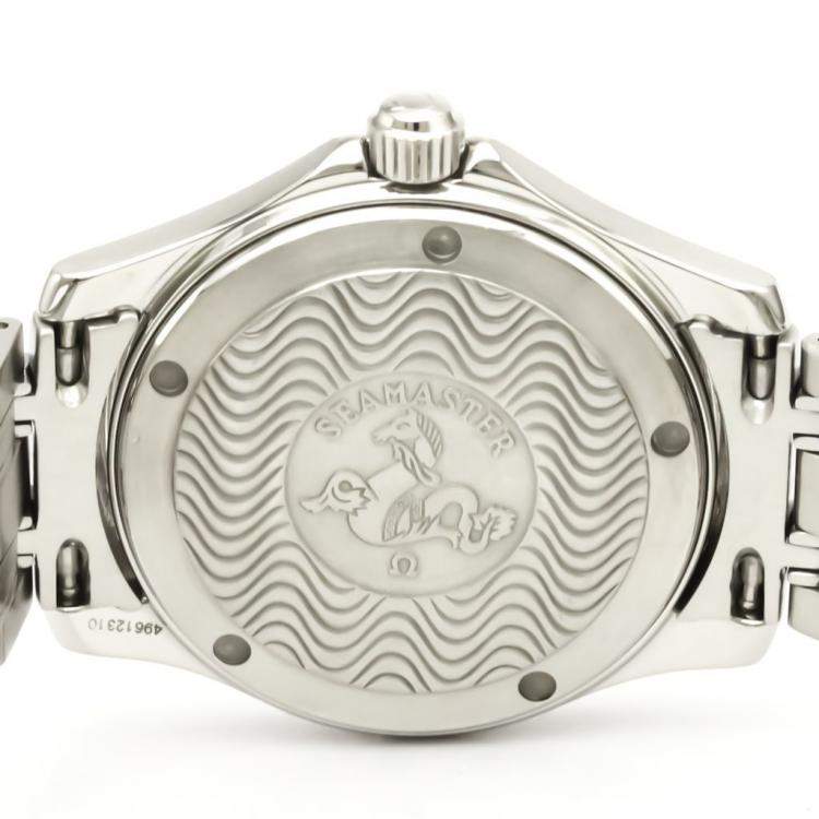 Pre Owned Omega Blue Stainless Steel Seamaster 120M Chronometer Automatic 2501.80 Men's Wristwatch 36 MM