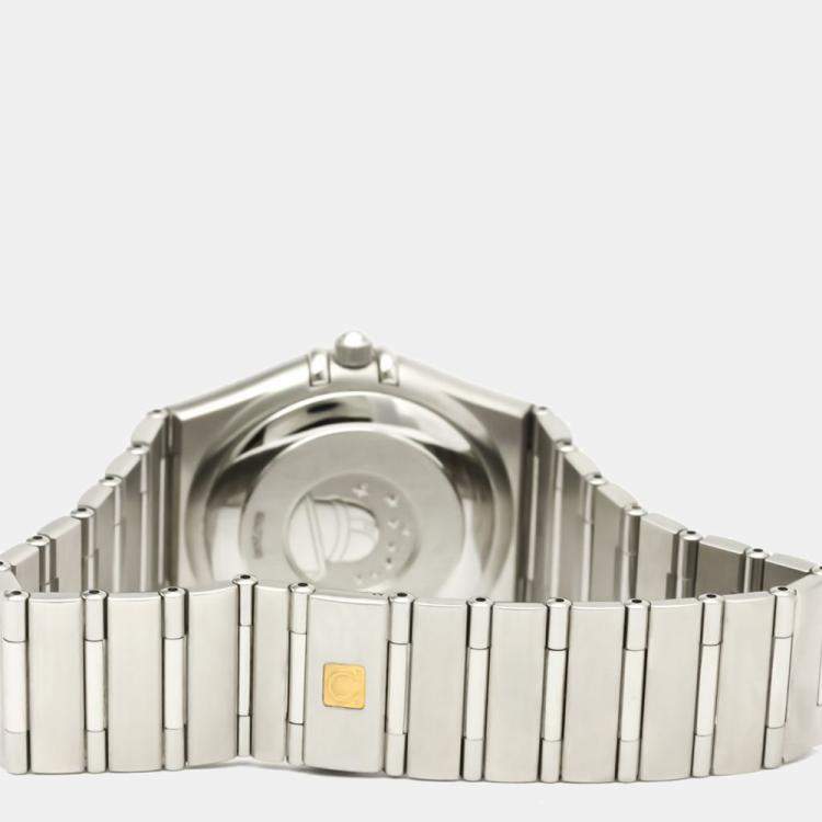 Pre Owned Omega Black Stainless Steel Constellation 2000 Year Limited Automatic 1504.50 Men's Wristwatch 35 MM