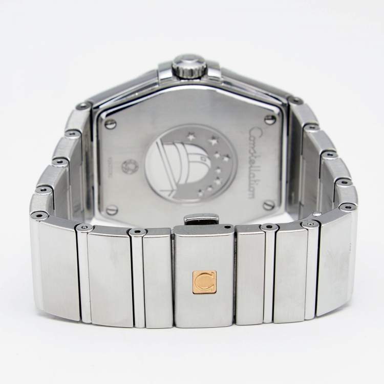 Pre Owned Omega Silver Stainless Steel Constellation 396.2010 Men's Wristwatch 35 mm