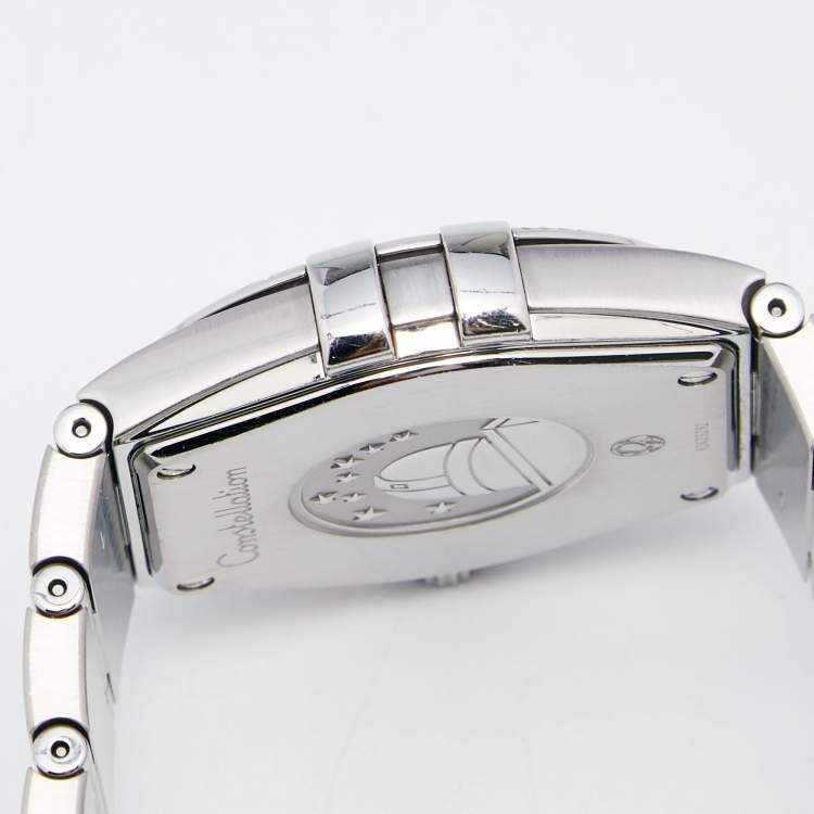 Pre Owned Omega Silver Stainless Steel Constellation 396.2010 Men's Wristwatch 35 mm