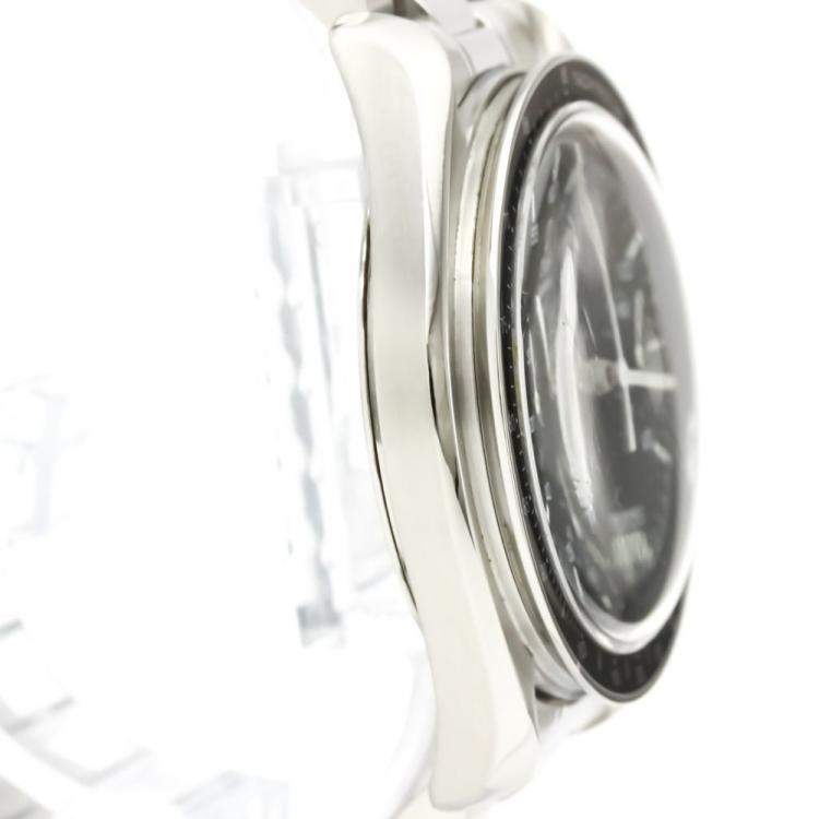 Pre Owned Omega Black Stainless Steel Speedmaster Automatic 3510.50.00 Men's Wristwatch 39 MM