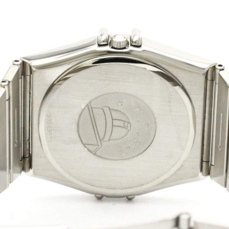 Pre Owned Omega Silver Stainless Steel Constellation 396.1070 Quartz Men's Wristwatch 33 mm