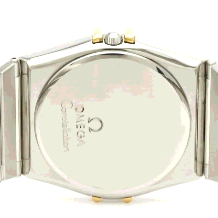 Pre Owned Omega Gold Stainless Steel Constellation 396.1070 Quartz Men's Wristwatch 33 mm