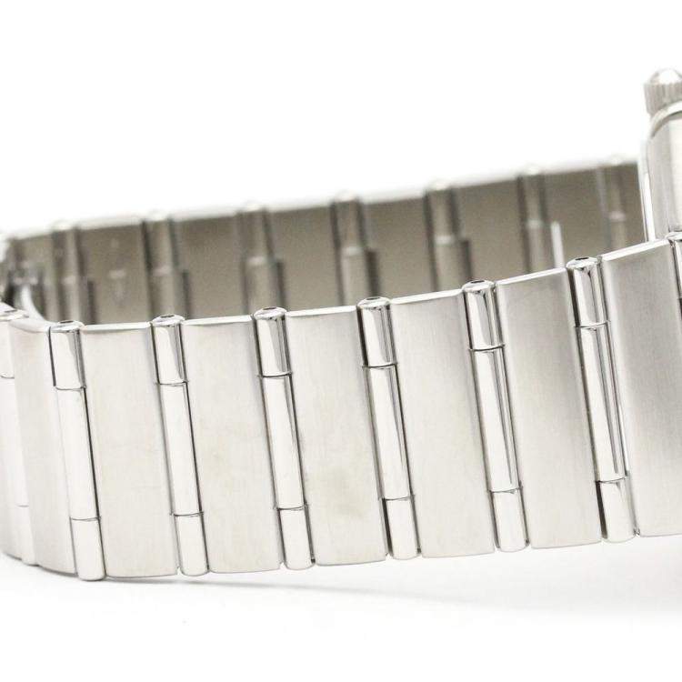 Pre Owned Omega Silver Stainless Steel Constellation 1512.30 Quartz Men's Wristwatch 33 mm