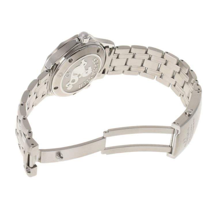 Pre Owned Omega Blue Stainless Steel Seamaster Professional 2222.80 Automatic Men's Wristwatch 36 mm