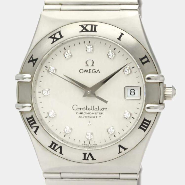 Pre Owned Omega Silver Stainless Steel Constellation 1504.35 Automatic Men's Wristwatch 40 mm
