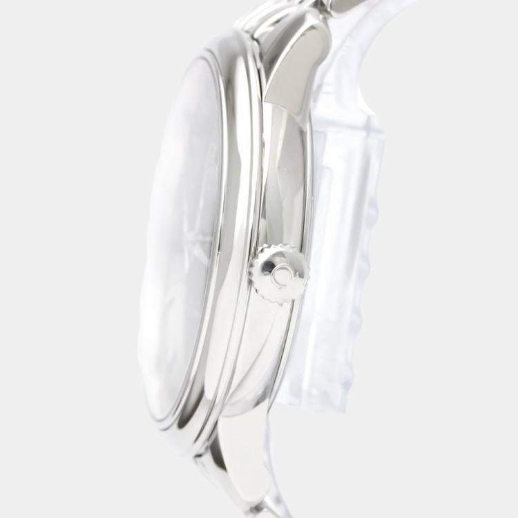 Pre Owned Omega Blue Stainless Steel De Ville Prestige 424.10.40.20.03.001 Automatic Men's Wristwatch 40 mm