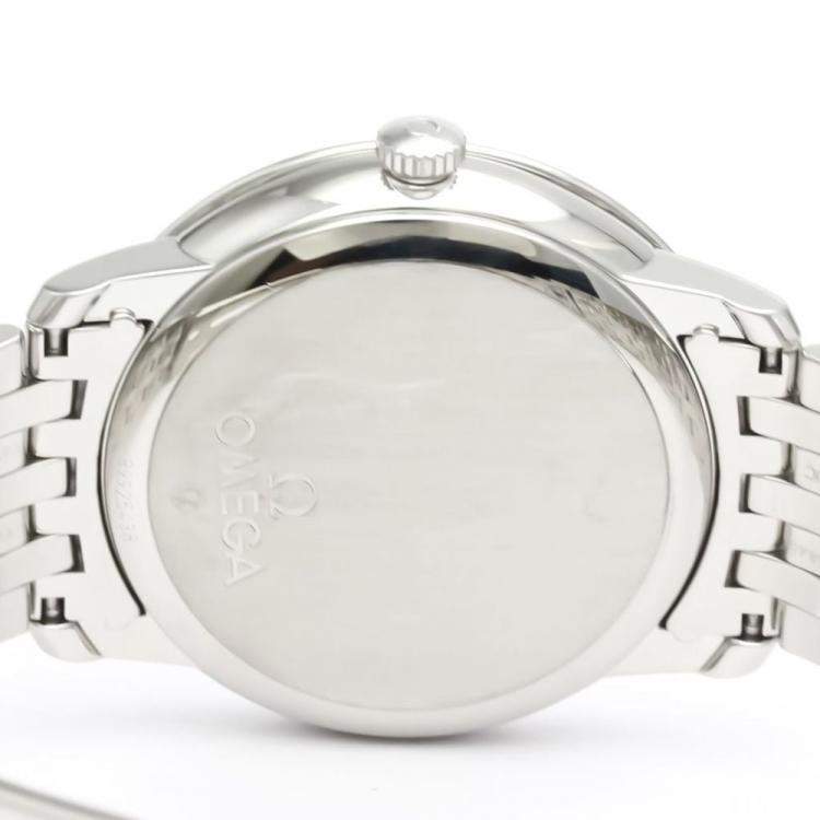 Pre Owned Omega Blue Stainless Steel De Ville Prestige 424.10.40.20.03.001 Automatic Men's Wristwatch 40 mm