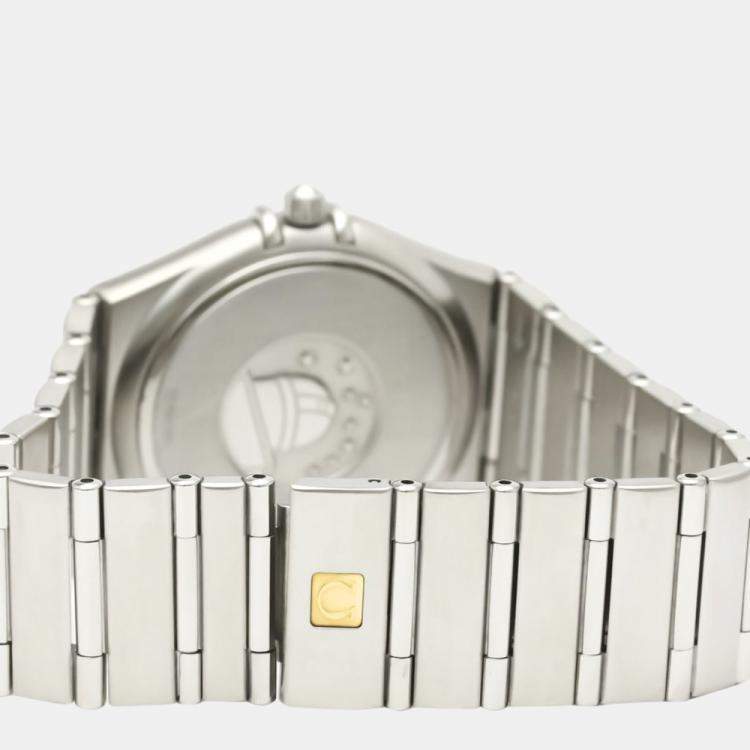 Pre Owned Omega Silver Stainless Steel Constellation 1512.30 Quartz Men's Wristwatch 33 mm