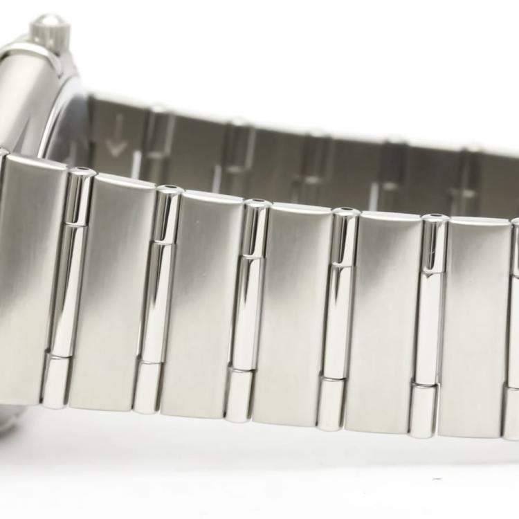 Pre Owned Omega Silver Stainless Steel Constellation 1512.30 Quartz Men's Wristwatch 33 mm